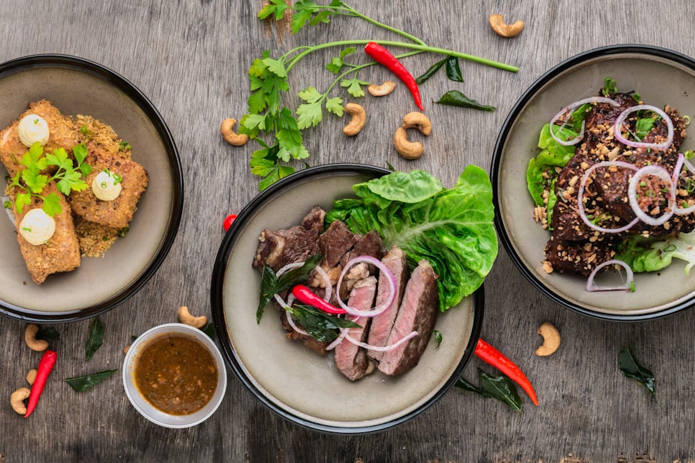 A healthy meal featuring high-quality protein and green vegetables seasoned with salt.
