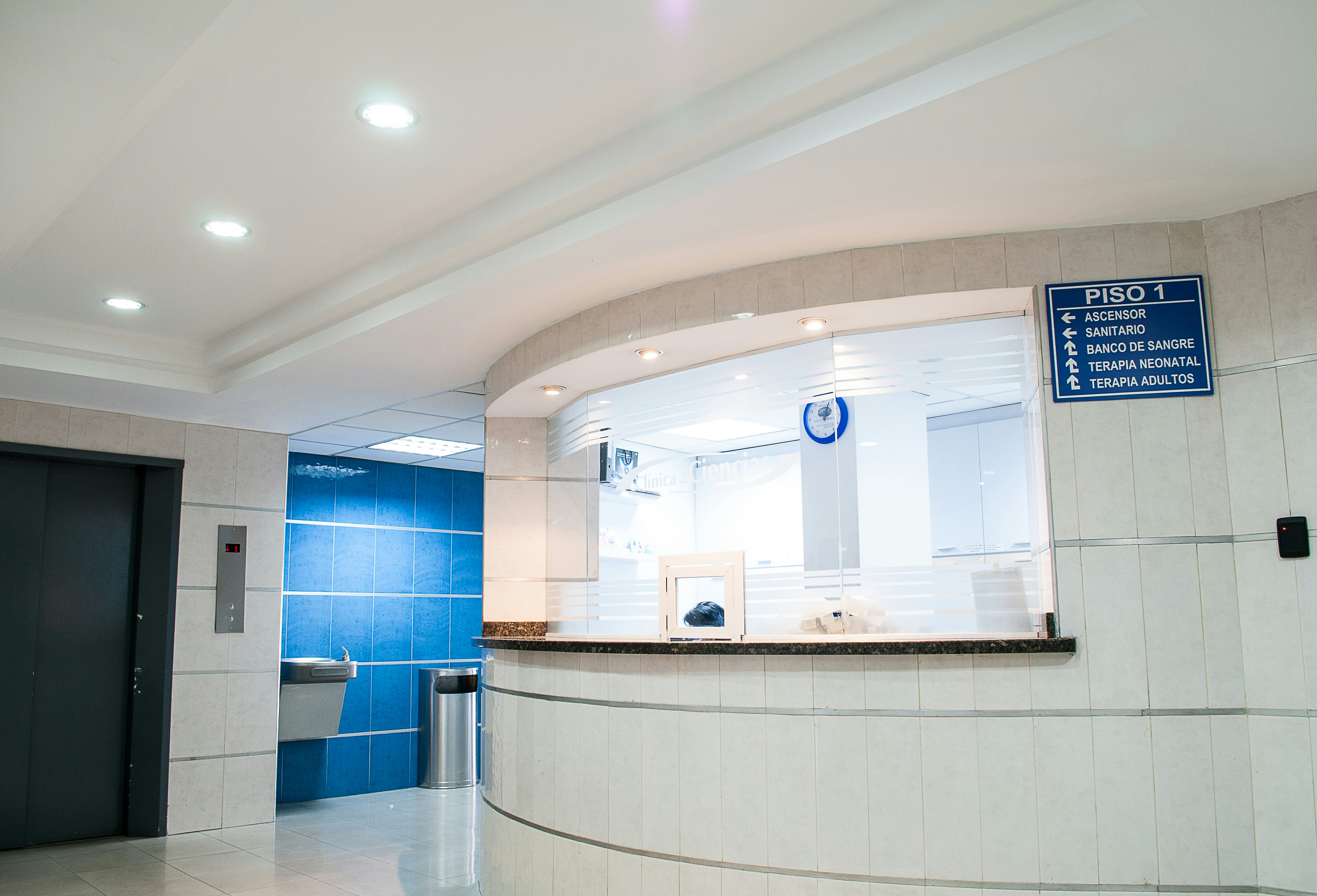 A clean hospital corridor leading to a diagnostic imaging department.