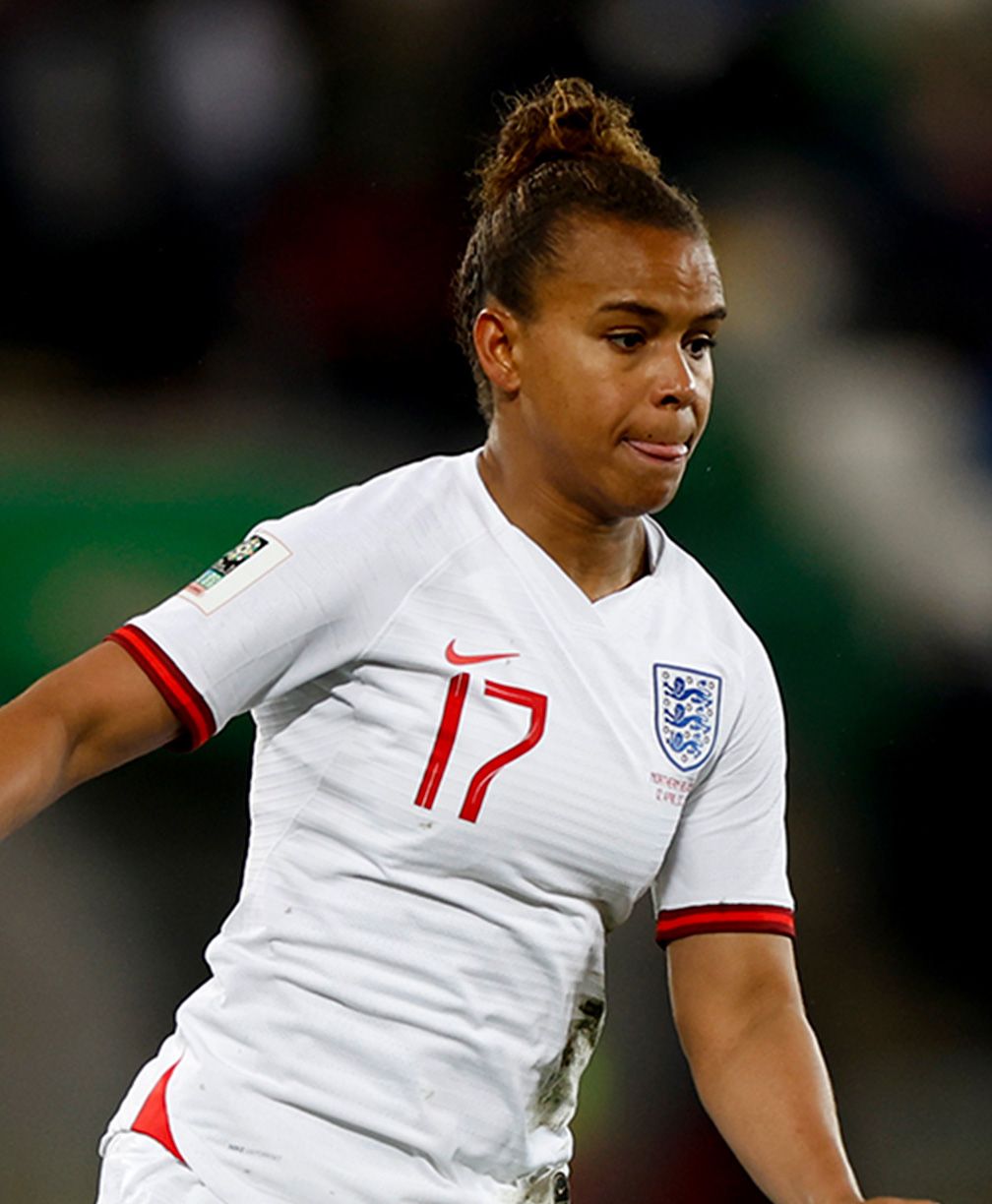 England international Nikita Parris in action during a professional match.