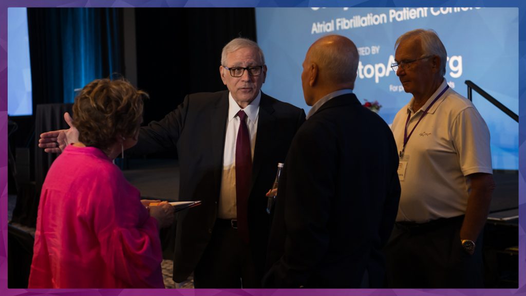 Dr. Eric N. Prystowsky presenting heart rhythm management strategies.
