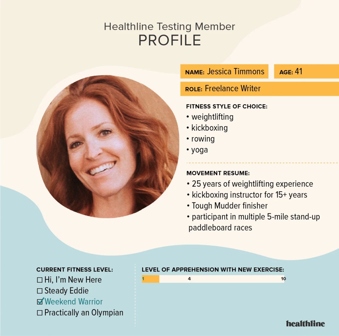 Profile photo of Jessica Timmons, the Healthline tester who reviewed the rower.
