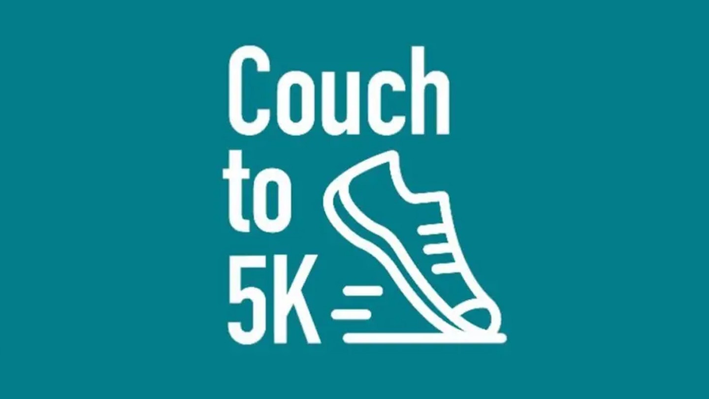 NHS Couch to 5k app interface showing a simple progress tracker for beginners.